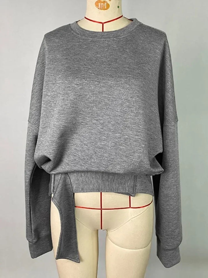 Cinch Belted Sweatshirt