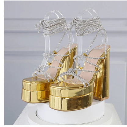 Starlet Rhinestone Platform Sandals