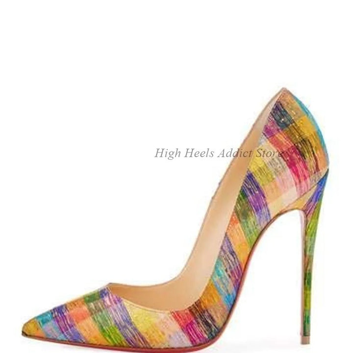 Carousel Stripe Stiletto Pumps