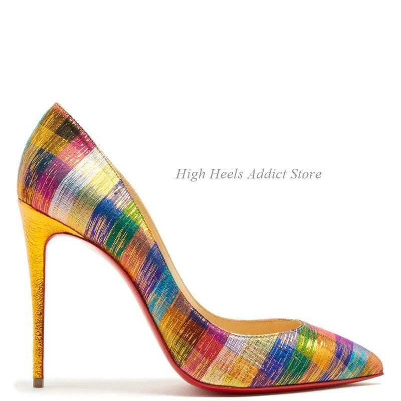Carousel Stripe Stiletto Pumps