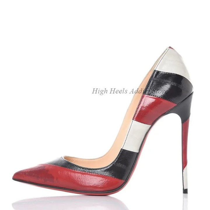 Carousel Stripe Stiletto Pumps