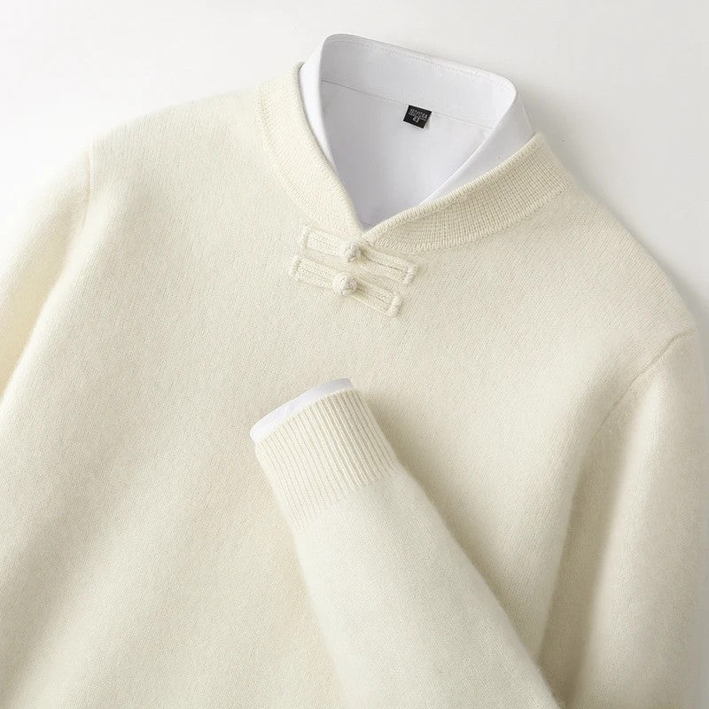 Silk Road Frog-Button Sweater