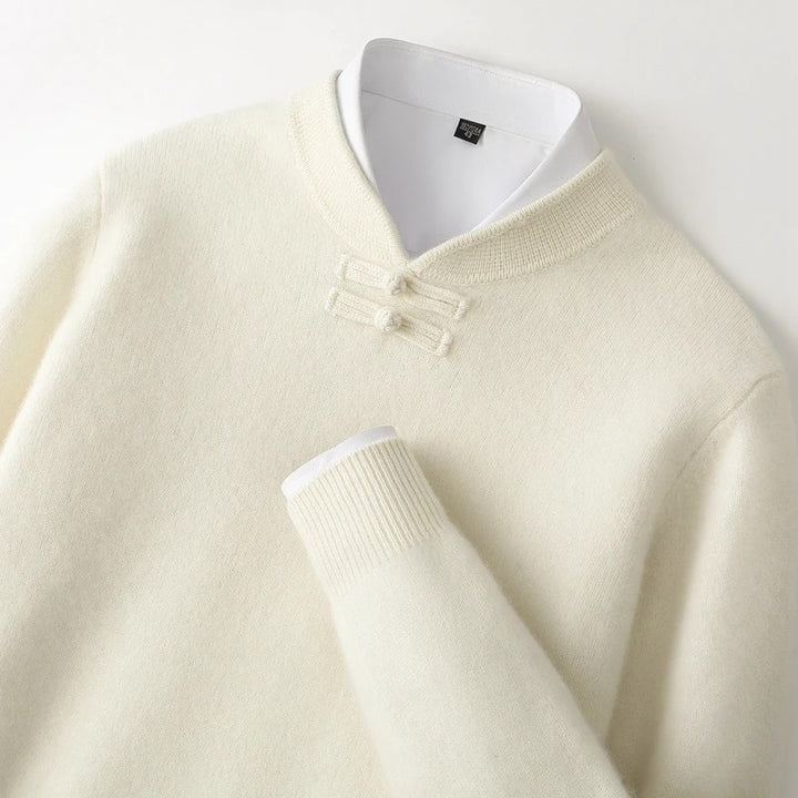 Silk Road Frog-Button Sweater