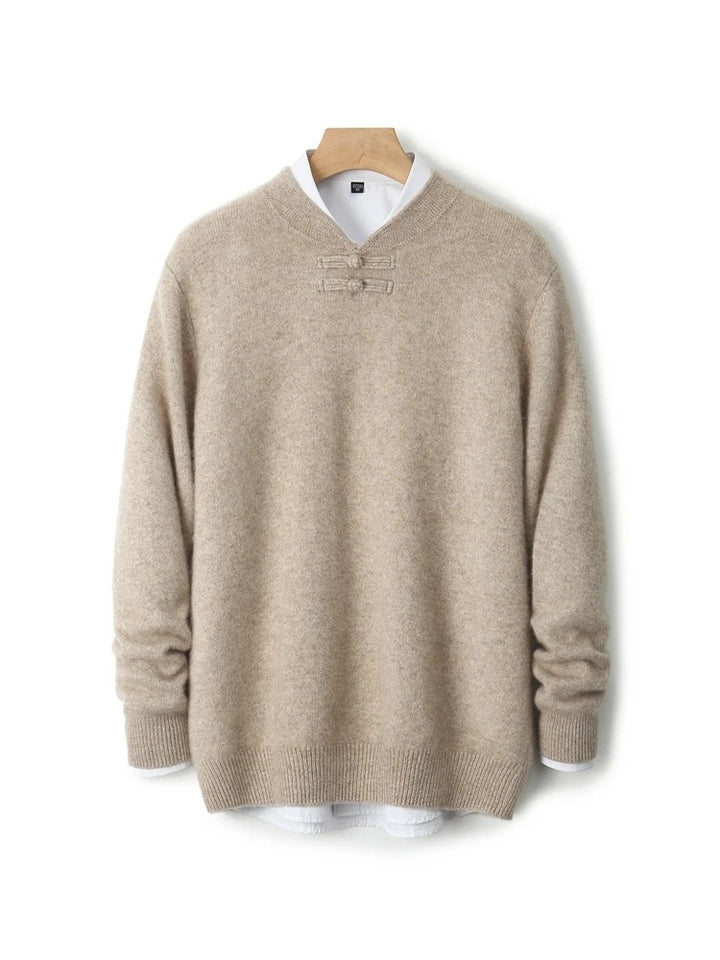 Silk Road Frog-Button Sweater