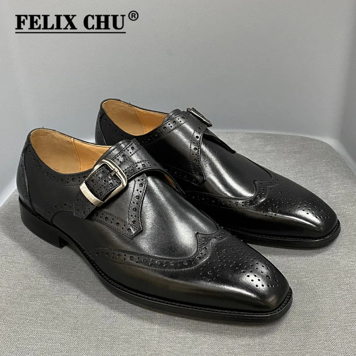 Abbott Wingtip Monk Shoes
