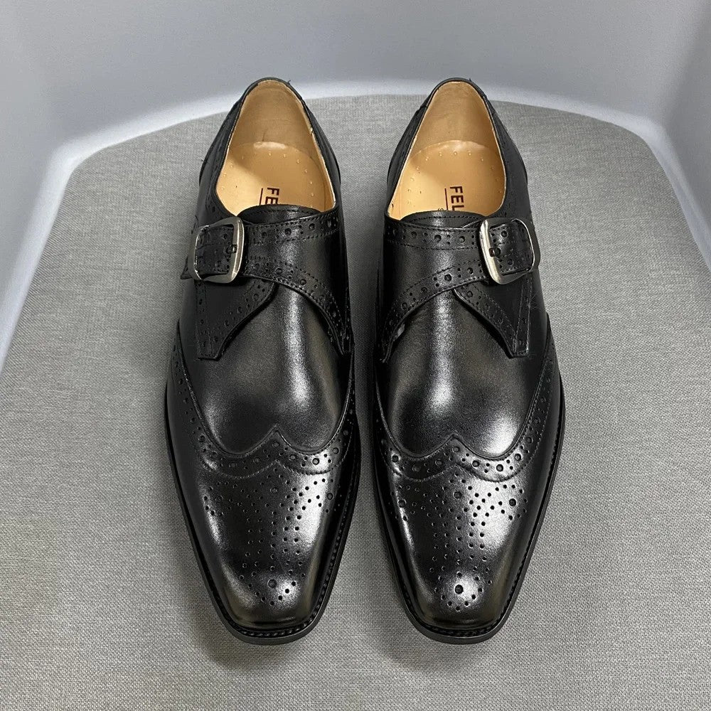 Abbott Wingtip Monk Shoes