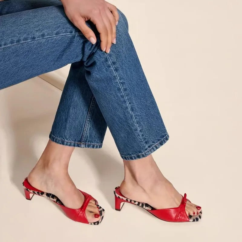 Bardot Bow Mules