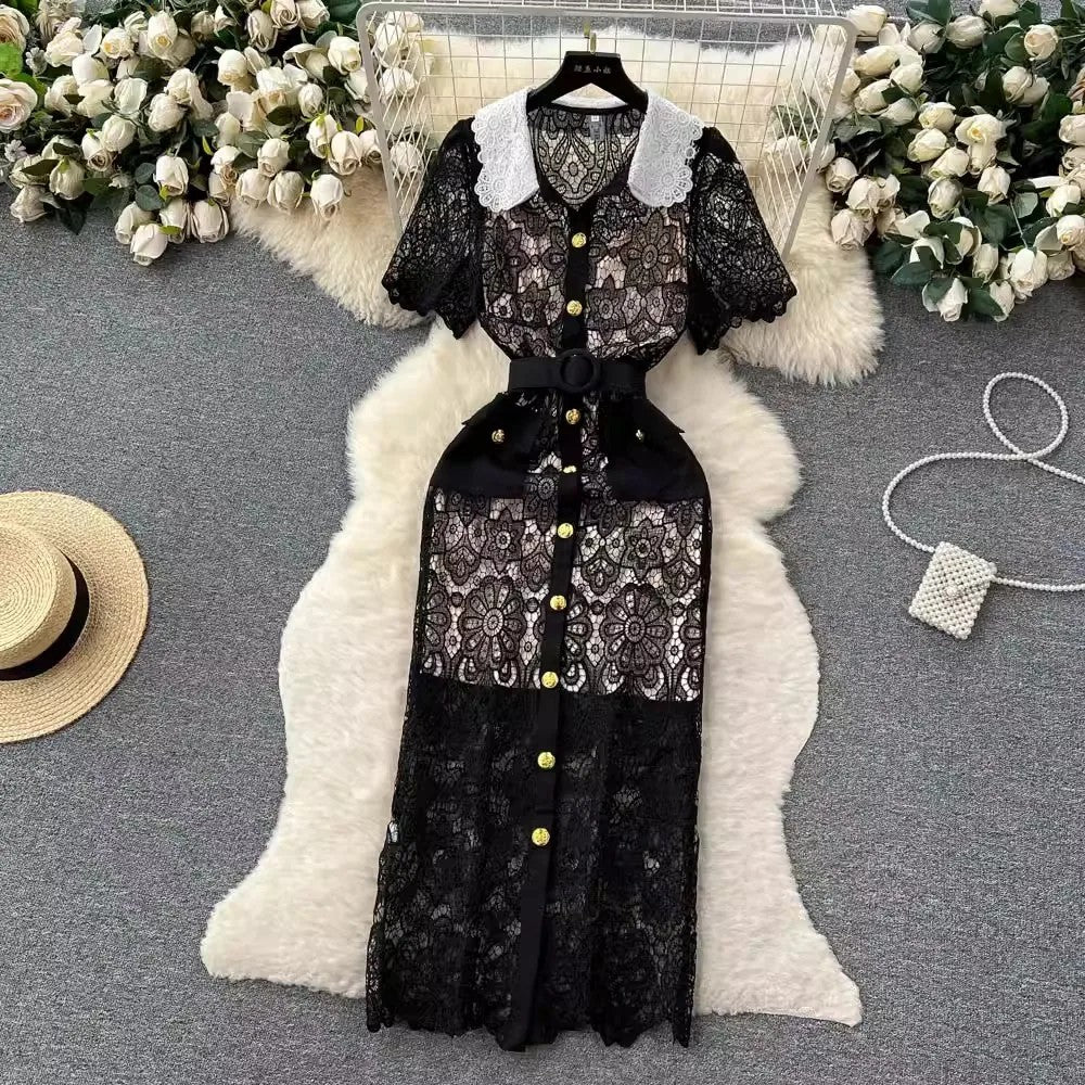 Lillian Lace Midi Dress