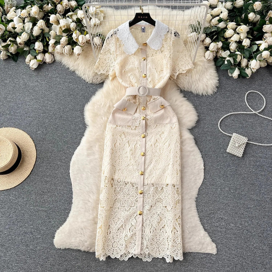 Lillian Lace Midi Dress