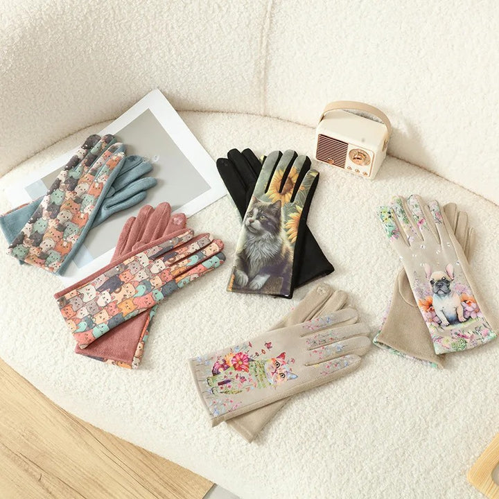 Storybook Printed Touchscreen Gloves