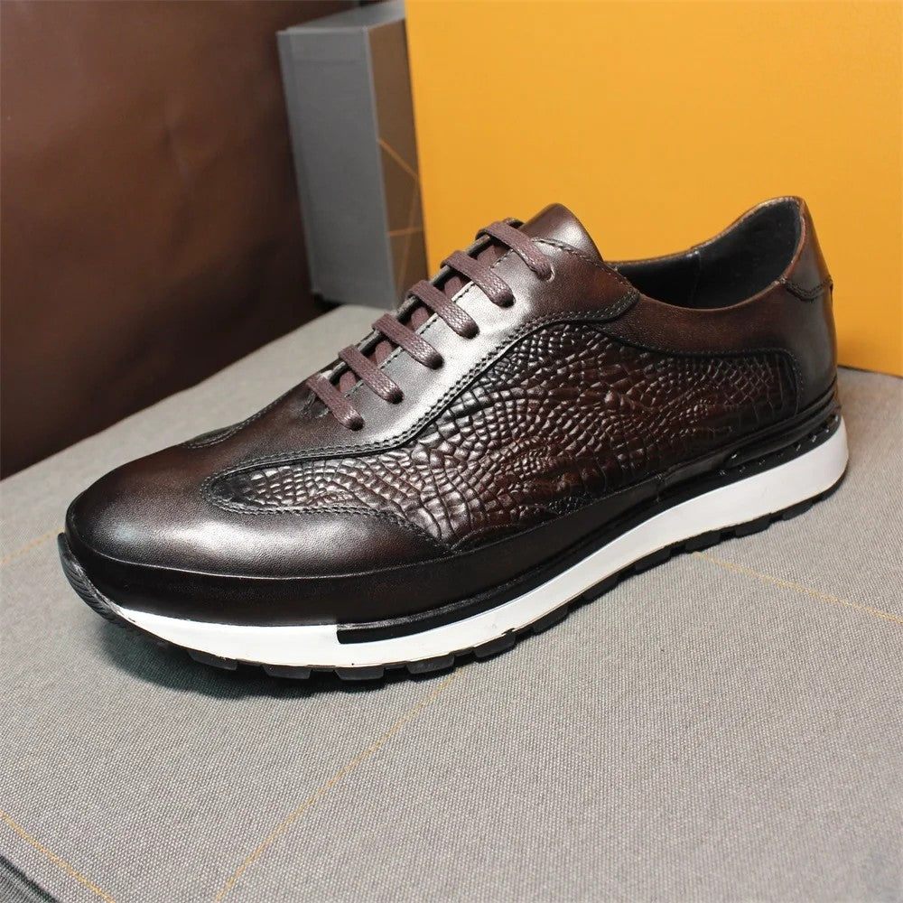 Alligator Panel Sneakers