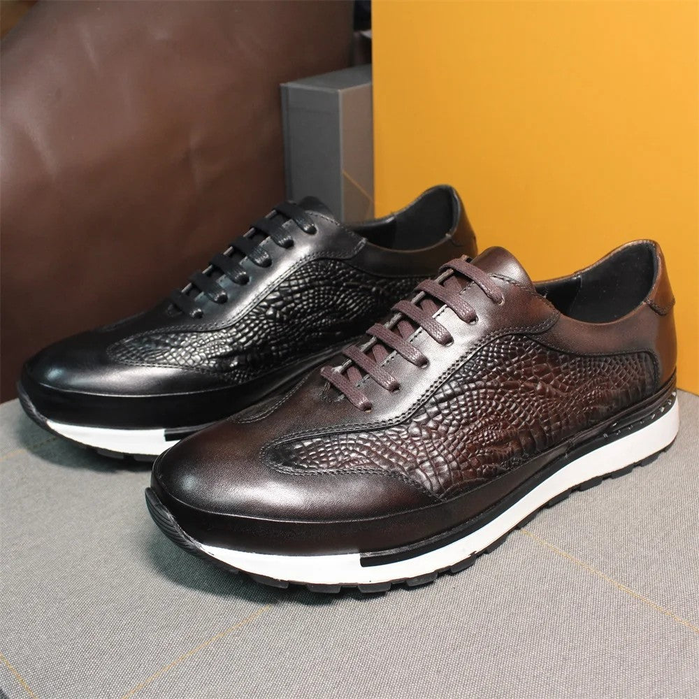 Alligator Panel Sneakers