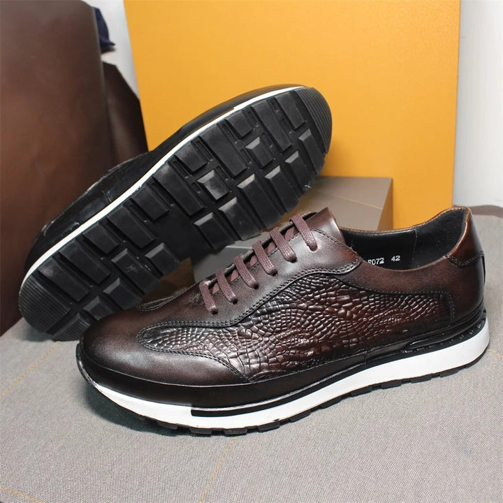 Alligator Panel Sneakers