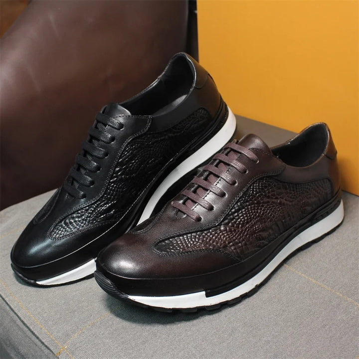 Alligator Panel Sneakers