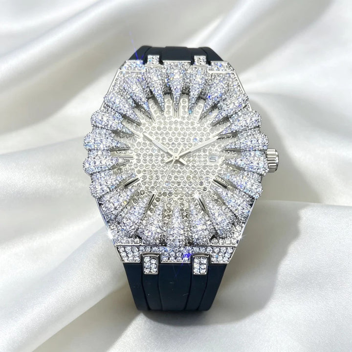Sunburst Iced Quartz Watch