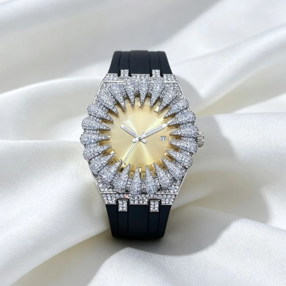 Sunburst Iced Quartz Watch