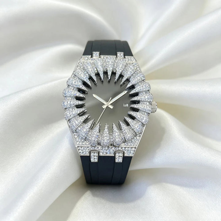 Sunburst Iced Quartz Watch
