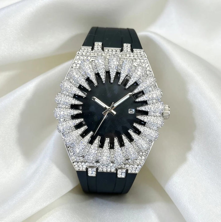 Sunburst Iced Quartz Watch