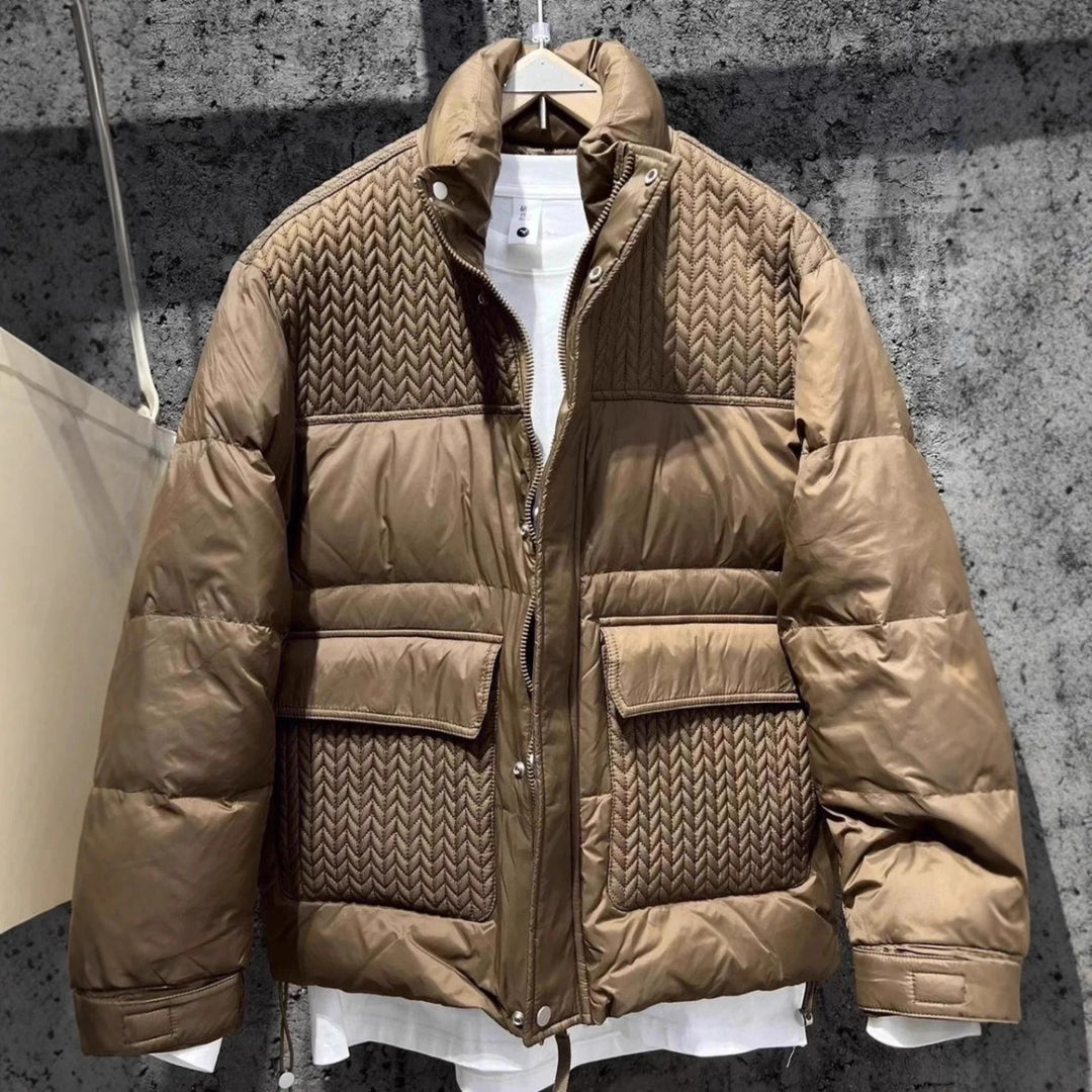 Chevron Yoke Puffer Jacket