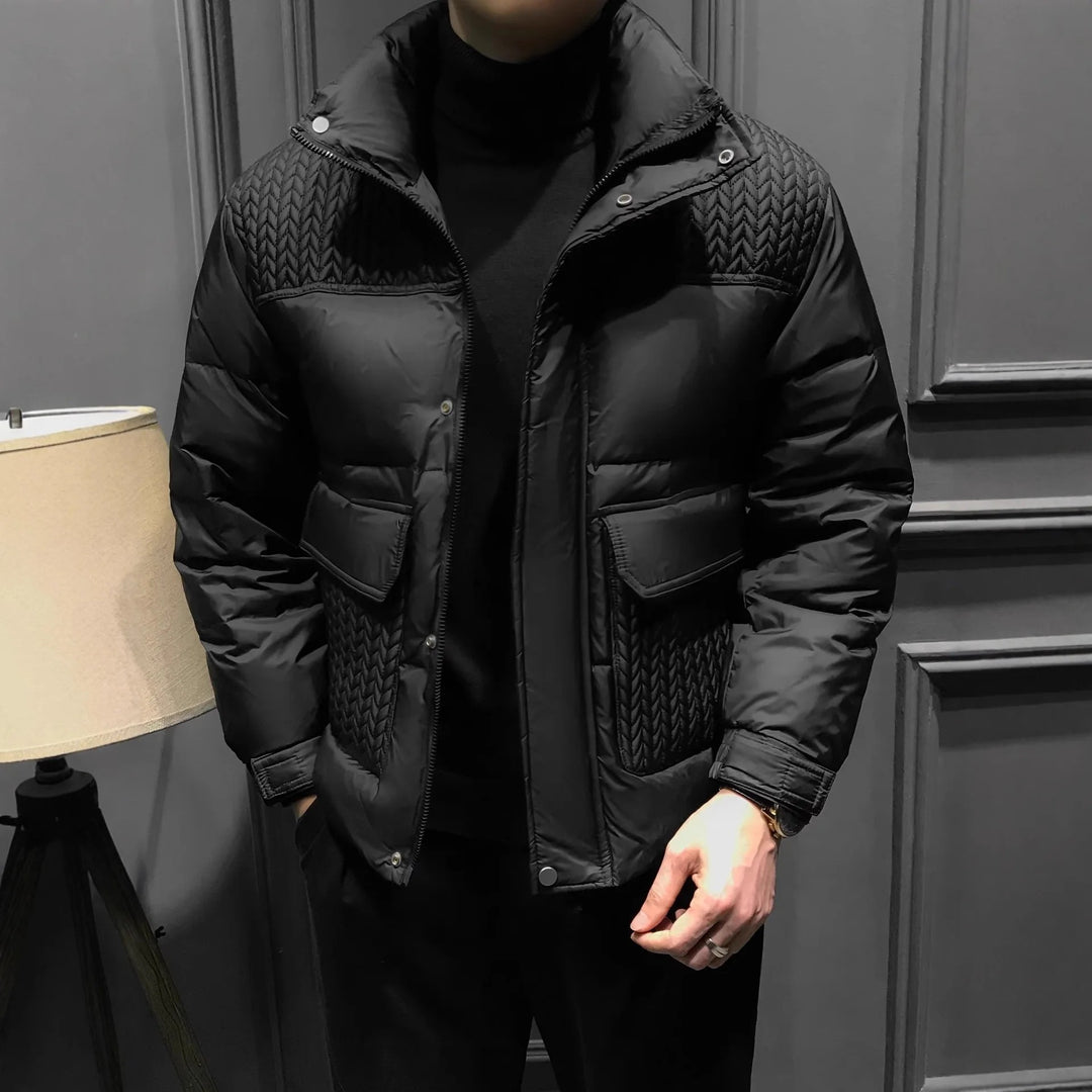 Chevron Yoke Puffer Jacket