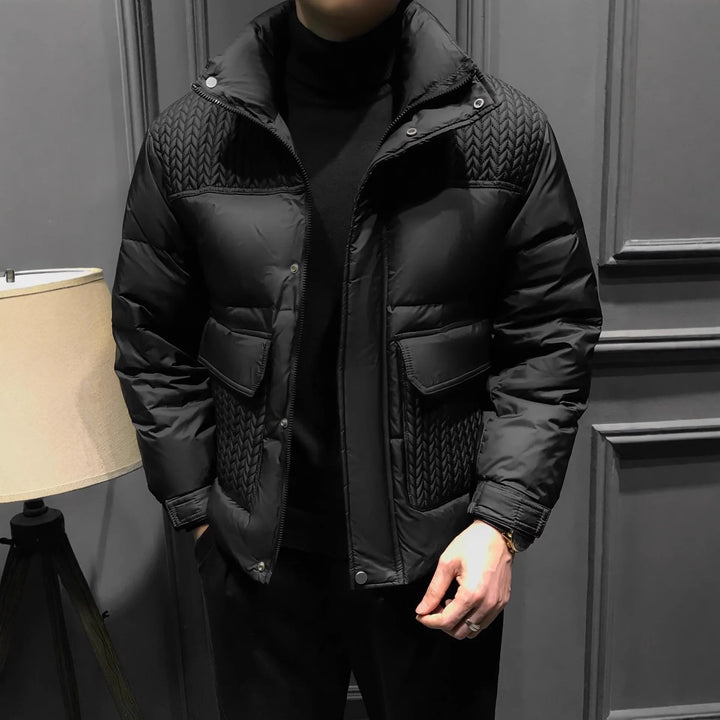 Chevron Yoke Puffer Jacket