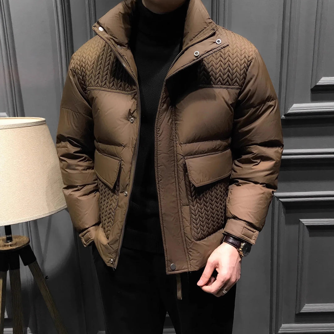 Chevron Yoke Puffer Jacket