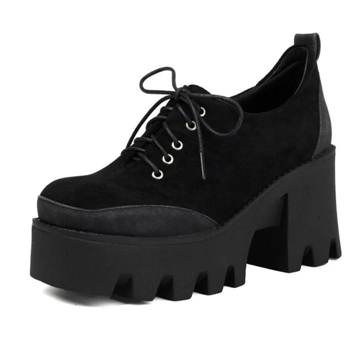 Lugsole Lace-Up Platforms