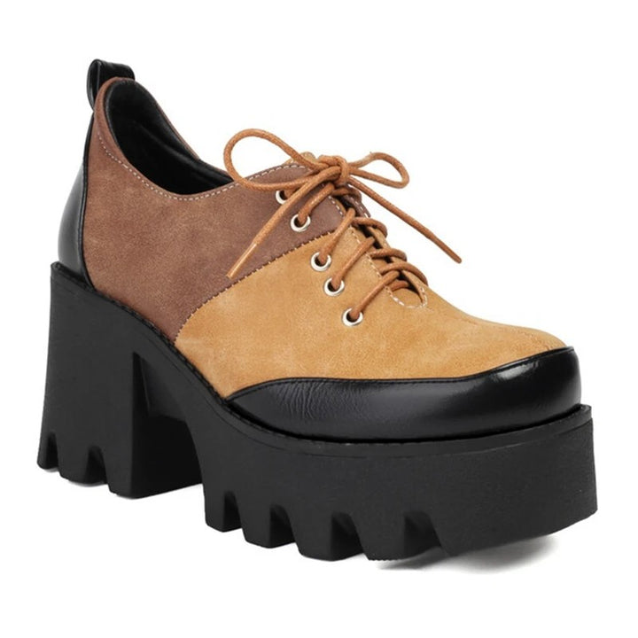 Lugsole Lace-Up Platforms