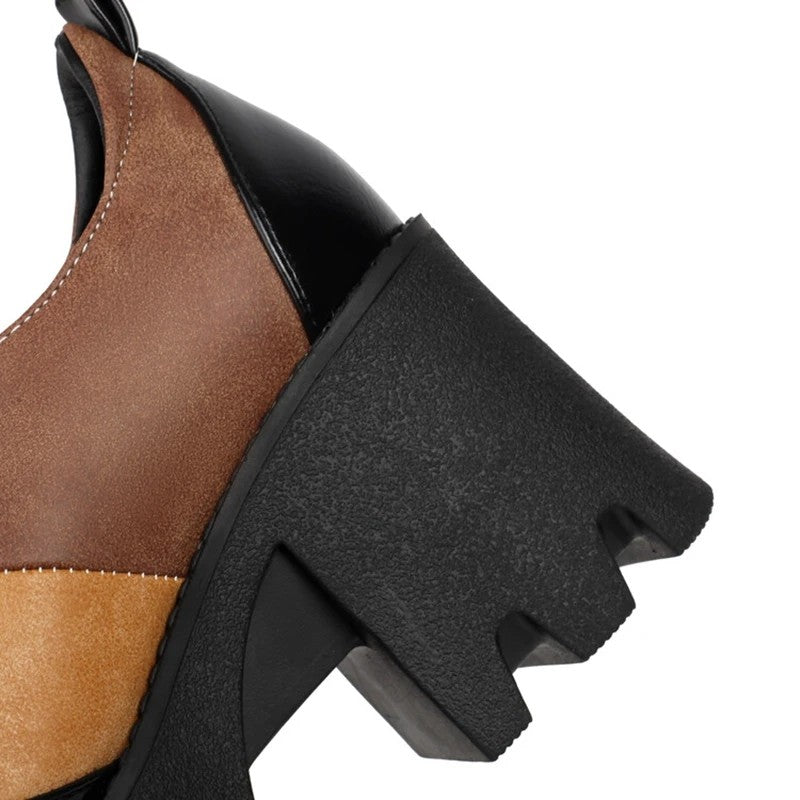 Lugsole Lace-Up Platforms
