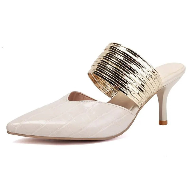 Aurelia Gilded Cuff Mules