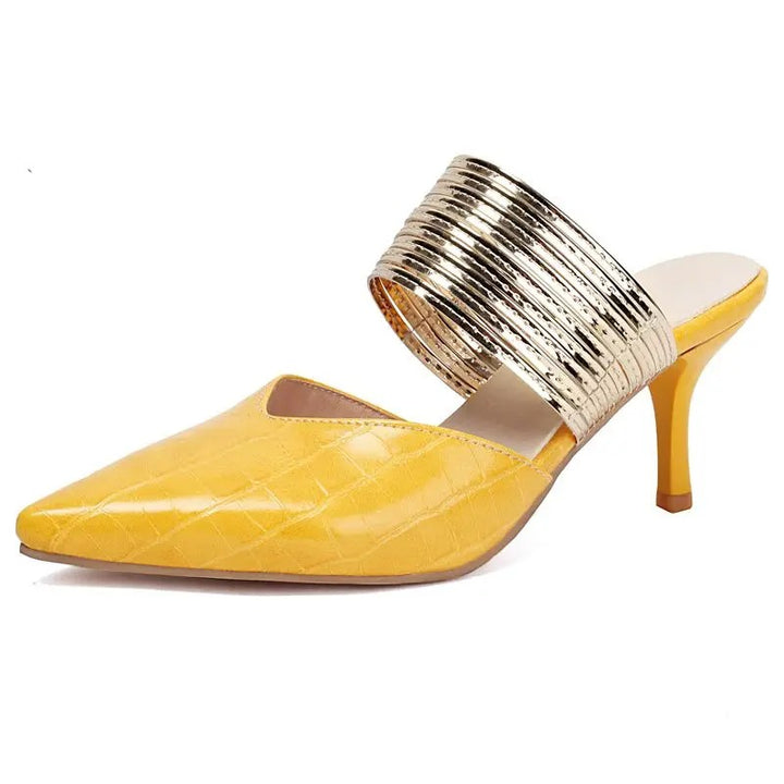 Aurelia Gilded Cuff Mules