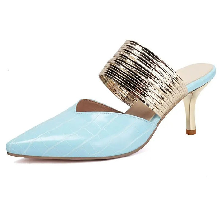 Aurelia Gilded Cuff Mules