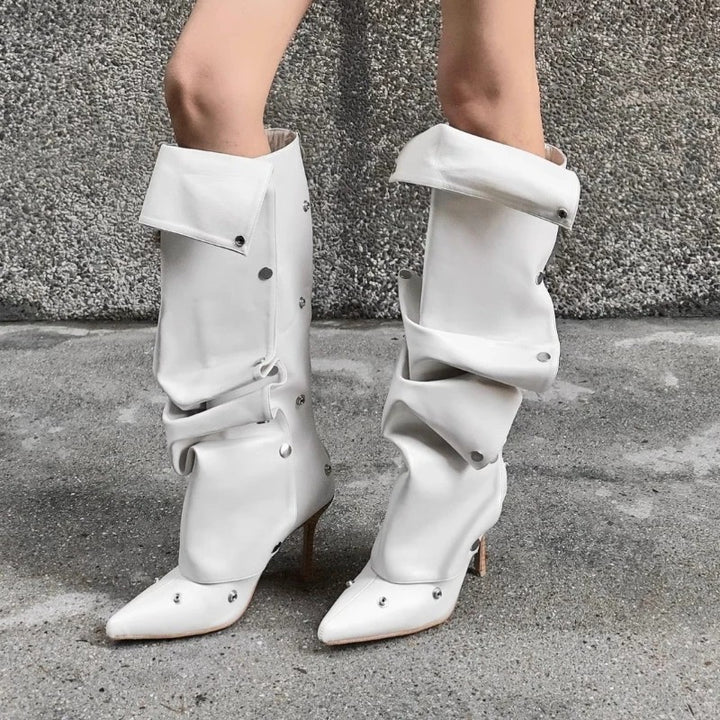 Rivet Slouch Knee Boots