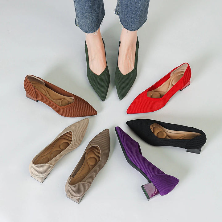 Rialto Ribbed Knit Pumps