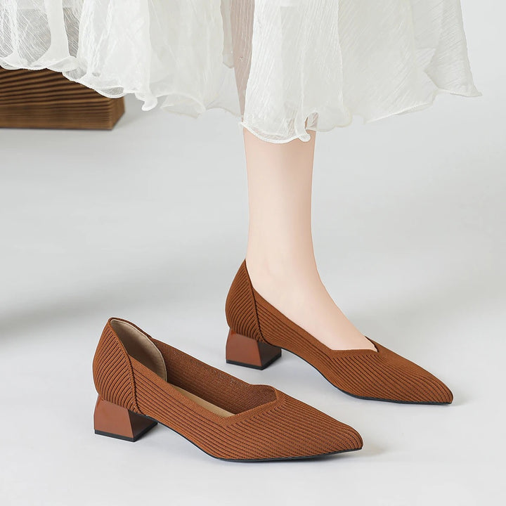 Rialto Ribbed Knit Pumps