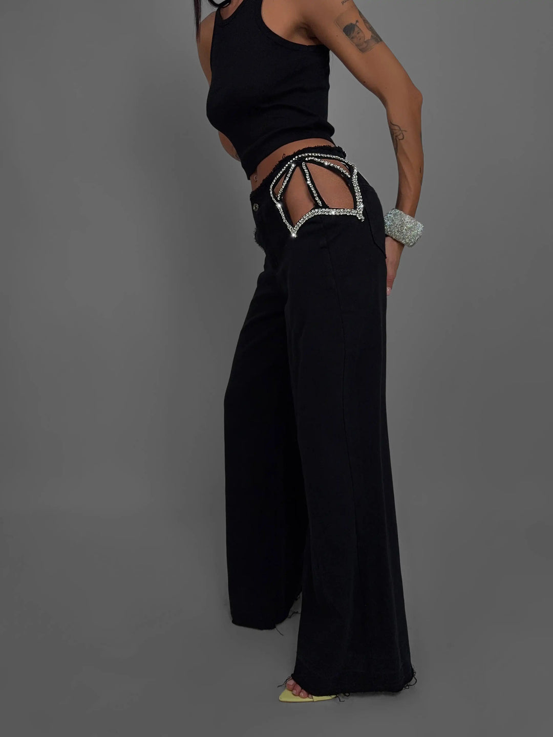 Astra Cutout Wide-Leg Jeans