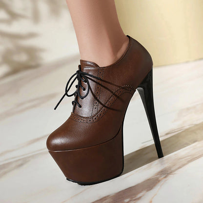 Savoye Brogue Platform Pumps