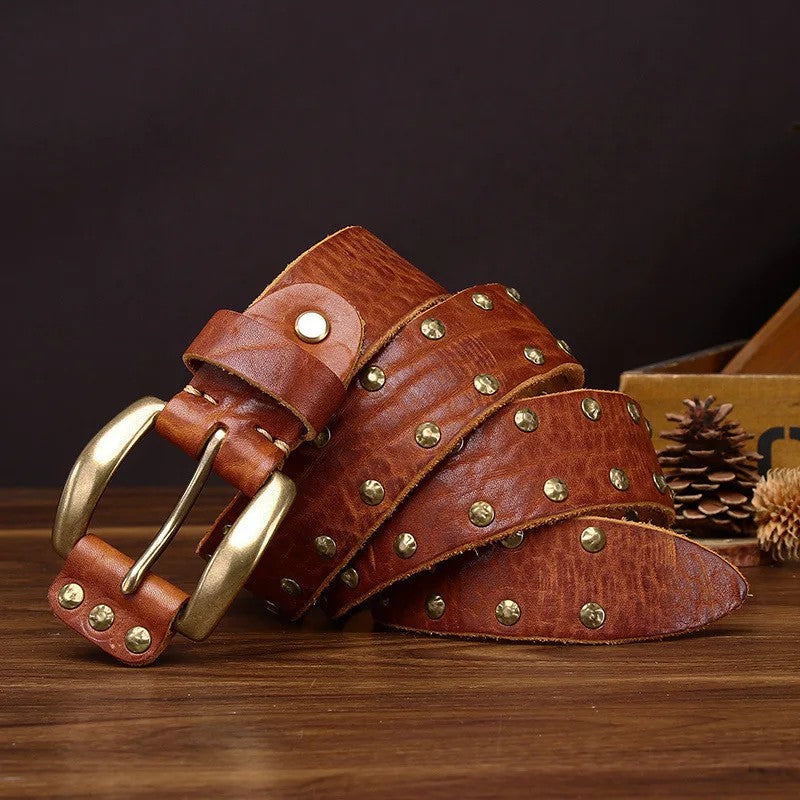 Ironhide Rivet Leather Belt