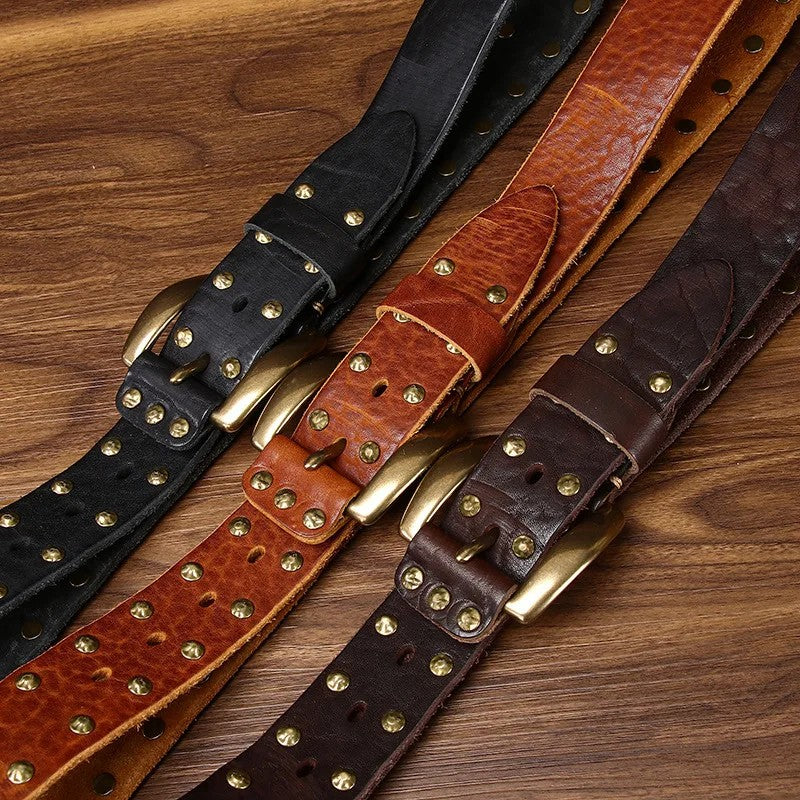 Ironhide Rivet Leather Belt