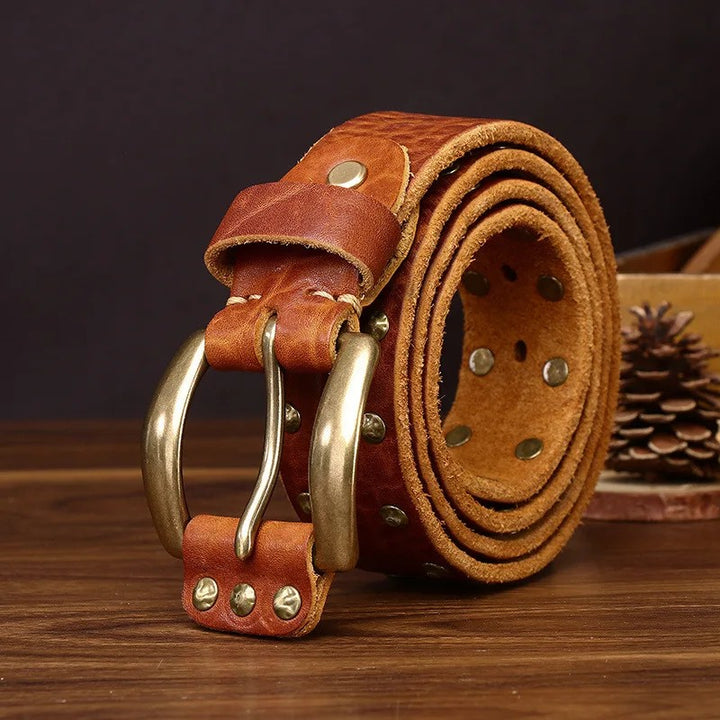 Ironhide Rivet Leather Belt