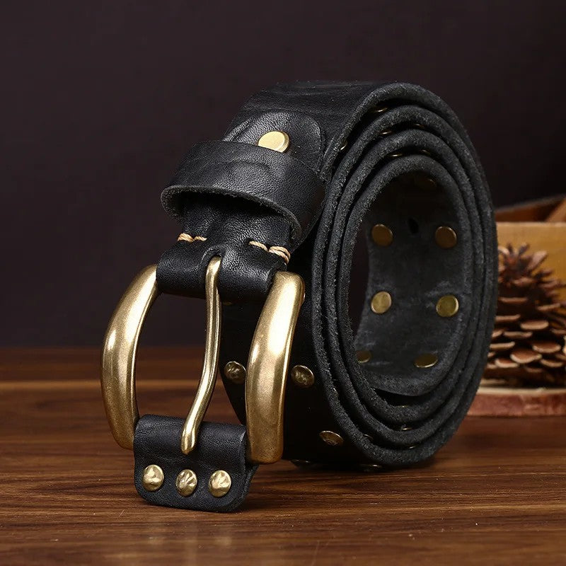 Ironhide Rivet Leather Belt