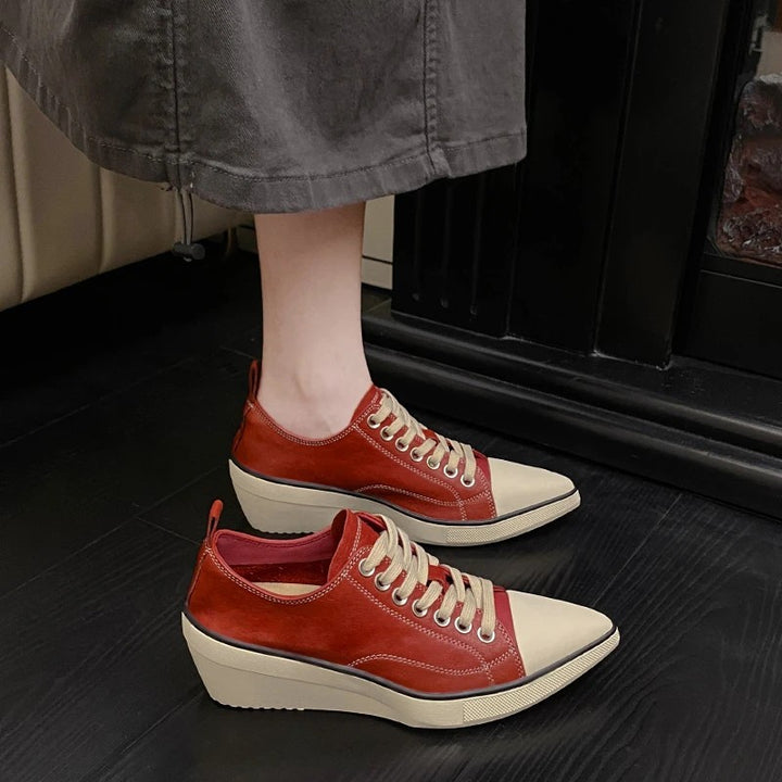 Spindle Point Wedge Sneakers