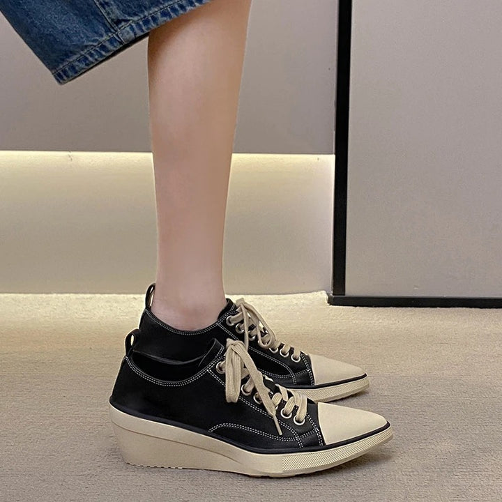 Spindle Point Wedge Sneakers