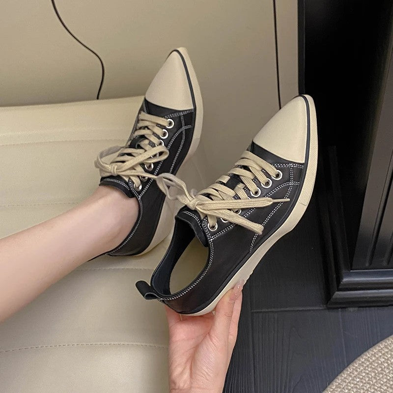 Spindle Point Wedge Sneakers