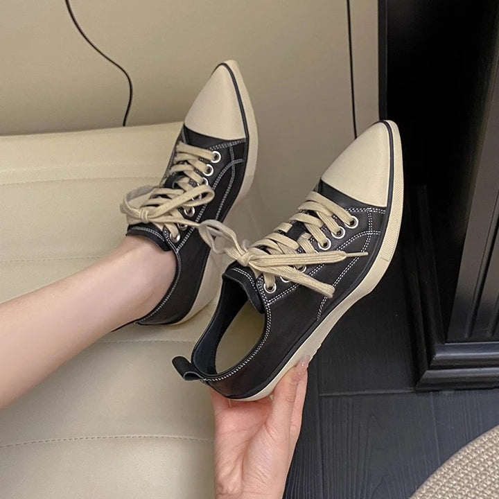 Spindle Point Wedge Sneakers