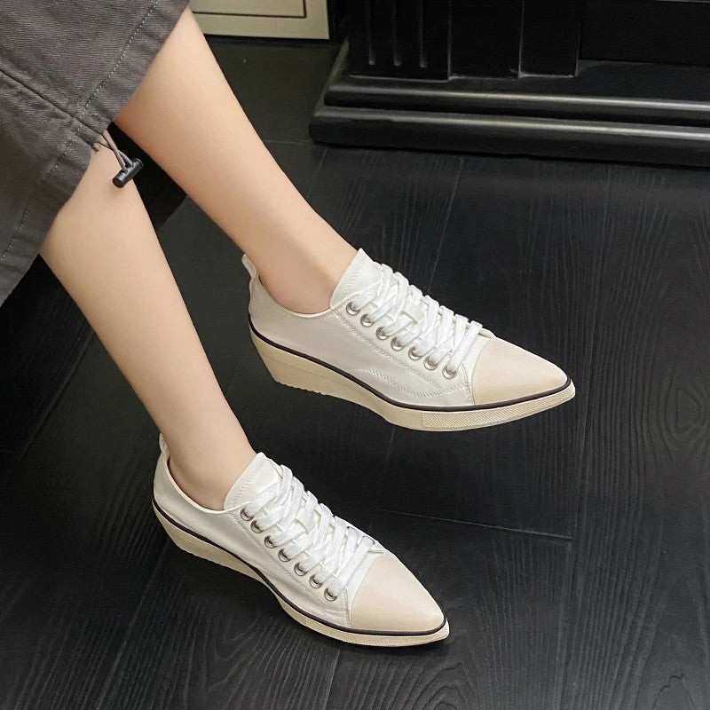 Spindle Point Wedge Sneakers