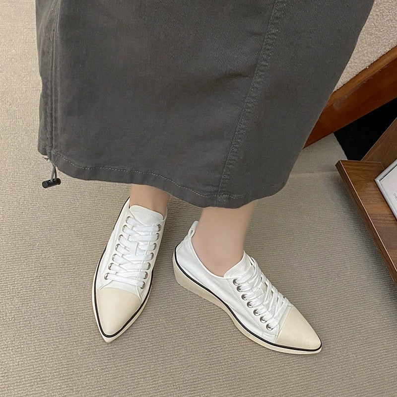 Spindle Point Wedge Sneakers