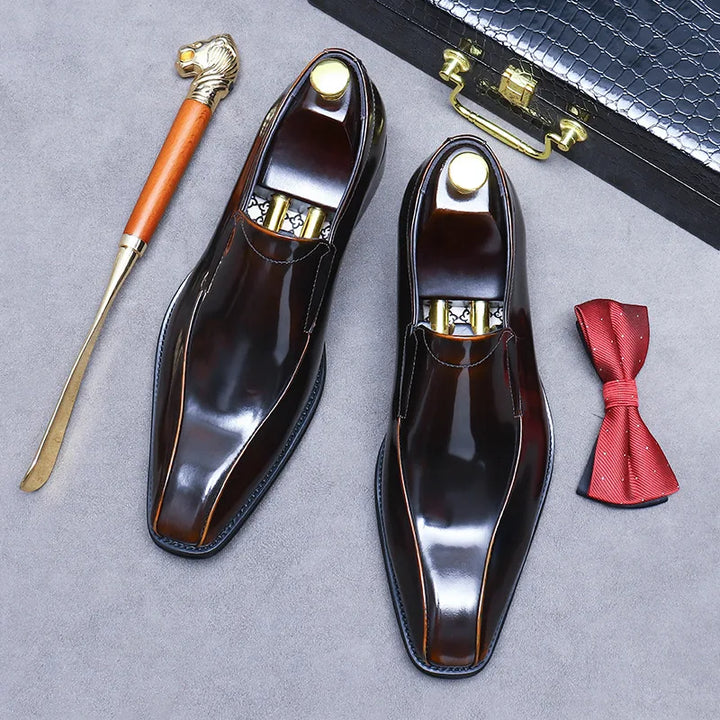 Lustrini Slip-On Leather Loafers