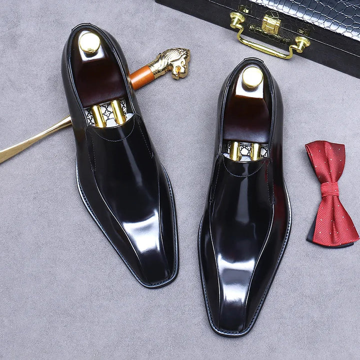 Lustrini Slip-On Leather Loafers