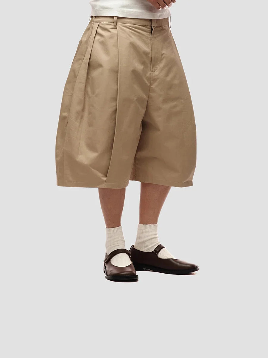 Saiko Pleated Wide-Leg Shorts